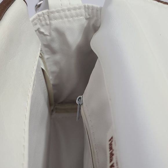 Vintage The Original Florida Keys Embossed Leather Shoulder Handbag Floral White - Picture 13 of 16